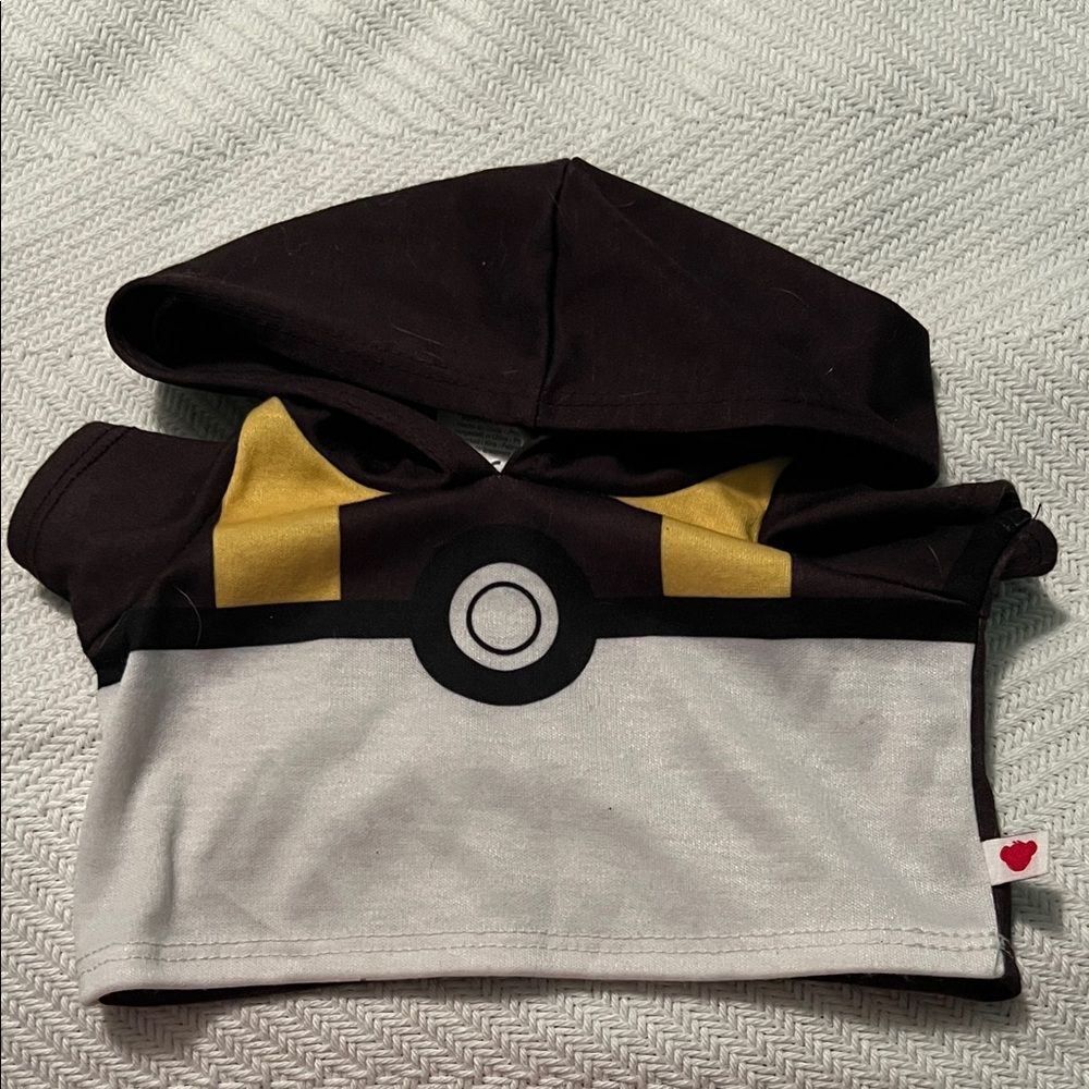 Build a bear poke-ball Black and White Hooded